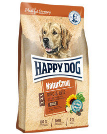 HAPPY DOG NaturCroq Trockenfutter Rind & Reis adulte Hunde 15 kg