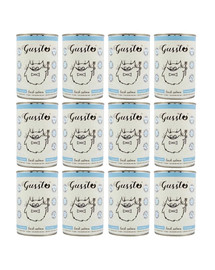 GUSSTO Cat Fresh Salmon 400 g  x 12