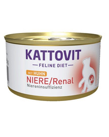 KATTOVIT Feline Diet Niere/Renal Huhn 85 g