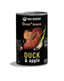 PAKA ZWIERZAKA Seventh Heaven Nassfutter mit  Ente und Apfel getreidefrei für alle Hunde 400 g