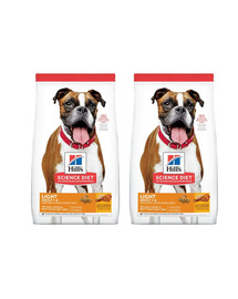 HILL'S Science Plan Adult Light Medium breed Trockenfutter mit Huhn 28 kg (2x14 kg)