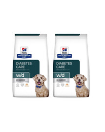 HILL'S Prescription Diet w/d Diabetes Care Chicken Adult 20 kg (2x10 kg)