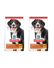 HILL'S Science Plan Adult Dog Large Dry Chicken Huhn, große Hunderassen 28 kg (2x14 kg)