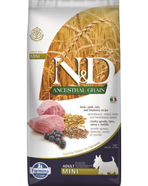 FARMINA N&D Low Grain Lamb & Blueberry Adult Mini 7 kg