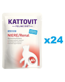 KATTOVIT Feline Diet Niere/Renal Ente 24 x 85 g