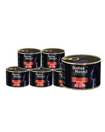 DOLINA NOTECI Premium Kalbfleischreiches Futter für ausgewachsene Katzen 12x185 g