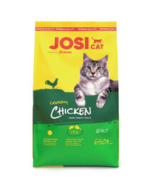 JOSERA JosiCat Crunchy Chicken 650g mit Geflügel für ausgewachsene Katzen ​