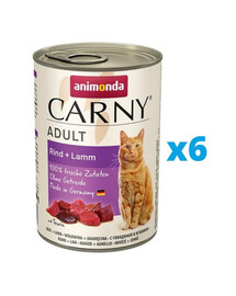 ANIMONDA Carny ADULT RIND + LAMM 6 x 400 g