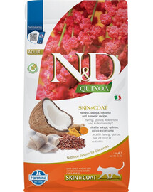 FARMINA N&D Cat Quinoa Adult SKIN & COAT herring, coconut 1,5 kg