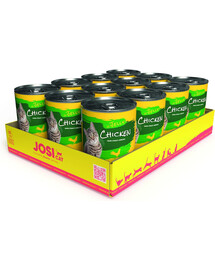 JOSERA JosiCat Huhn in Gelee 12 x 400 g für ausgewachsene Katzen