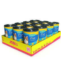 JOSERA JosiCat Nassfutter Seelachs in Soße für adulte Katzen 12x415g