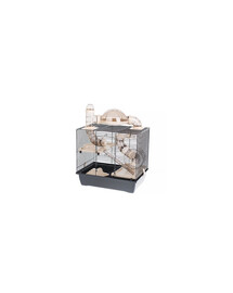 INTERZOO Rocky + Terrace Hamsterkäfig 42 cm beige