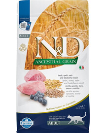 FARMINA N&D Low Ancestral Grain Lamb & Blueberry Adult Cat 1.5 kg