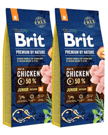 BRIT Premium By Nature Junior Medium M 30 kg (2 x 15 kg)