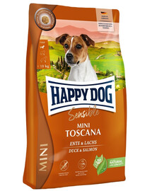 HAPPY DOG Sensible Mini Toscana 4kg Ente mit Lachs