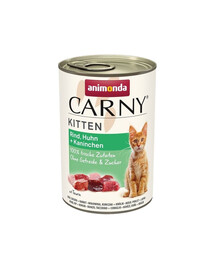ANIMONDA Carny Kitten Beef&Chicken&Rabbit 400 g Rind, Huhn und Kaninchen für Kätzchen