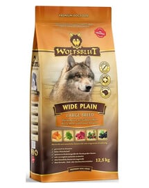 WOLFSBLUT Wide Plain Large Breed Adult Trockenfutter für allergische Hunde großer Rassen mit Pferdefleisch und Süßkartoffeln 12,5 kg