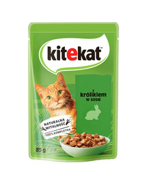 KITEKAT 85 g : Kaninchen in Soße für adulte Katzen