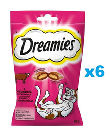 DREAMIES 6x60g: Klassiker mit leckerem Rind
