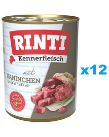 RINTI Kennerfleisch Rabbit Kaninchen 12 x 800 g
