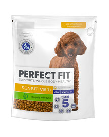 PERFECT FIT Sensitive 1+ 825 g: Trockenvollnahrung mit Truthahn für adulte Hunde kleiner Rassen