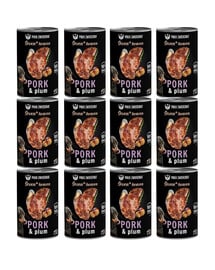 PAKA ZWIERZAKA Seventh Heaven Nassfutter mit Schweinefleisch und Pflaume getreidefrei für alle Hunde 12x400 g