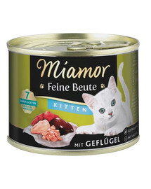 MIAMOR Feine Beute Kitten Poultry mit Geflügel für Kätzchen 185g