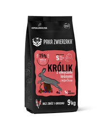 PAKA ZWIERZAKA Seventh Heaven Trockenfutter mit Kaninchen und Waldfrüchten für adulte S Hunde getreidefrei 9kg