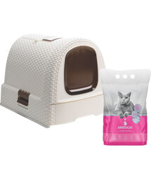 CURVER Katzentoilette + ARISTOCAT Katzenstreu 3.8 l