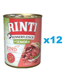 RINTI Kennerfleisch Senior 12x400g mit Rindfleisch für ältere Hunde