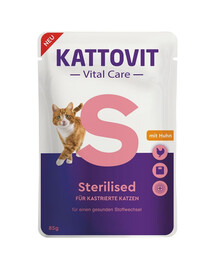KATTOVIT Vital Care Sterilised Huhn 85 g