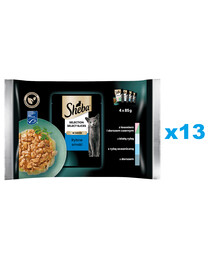 SHEBA Selection Select Slices 52x85g Nassfutter MIX Fisch Geschmacks in Soße für adulte Katzen
