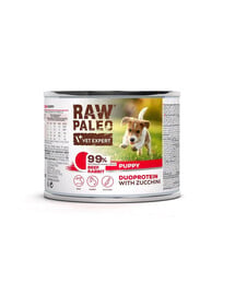 RAW PALEO Beef Rabbit Puppy 200g karma mokra wołowina z królikiem dla szczeniąt