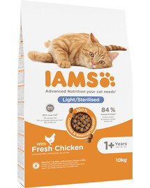 IAMS for Vitality für adulte Katzen nach der Sterilisation, fettreduziert 10 kg