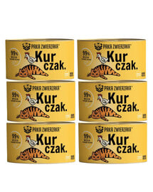 PAKA ZWIERZAKA Nassfutter mit Huhn Monoprotein für Katzen getreidefrei 6x200 g