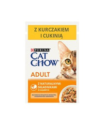 CAT CHOW Adult Hähnchen mit Zucchini 85 g in Gelee