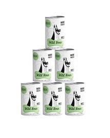 PAKA ZWIERZAKA PEPE Nassfutter Wildschwein Monoprotein getreidefrei für alle Hunde 6x400 g
