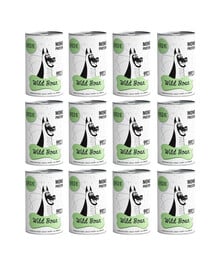 PAKA ZWIERZAKA PEPE Nassfutter Wildschwein Monoprotein getreidefrei für alle Hunde 12x400 g