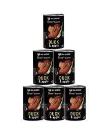 PAKA ZWIERZAKA Seventh Heaven Nassfutter mit  Ente und Apfel getreidefrei für alle Hunde 6x400 g