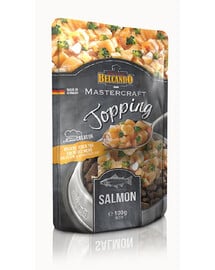 BELCANDO Mastercraft Topping Nassfutter Lachs mit Brokkoli für adulte Hunde getreidefrei 24x100 g