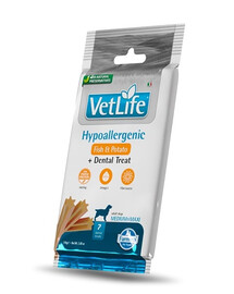 FARMINA Vet Life Dental Treat Hypoallergenic Fish Medium/Maxi 100 g (7 St) dentale Leckerei für mittelgroße und große Hunde