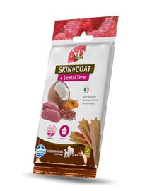 N&D Quinoa Dental Treat Skin Coat Venison Medium/Maxi 100 g (7 szt) przysmak dentystyczny dla średnich i dużych psów