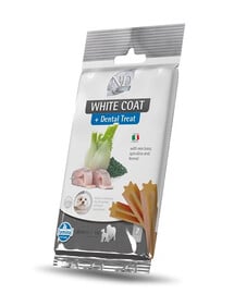 FARMINA N&D White Dental Treat Coat Sea bass Medium/Maxi 100 g dentale Leckerlis für mittelgroße und große Hunde