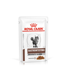 ROYAL CANIN Cat Gastro Intestinal Moderate Calorie 48 x 85 g mokra karma dla kotów z zaburzeniami żołądkowo-jelitowymi, z tendencją do nadwagi