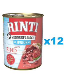 RINTI Kennerfleish Junior Beef 12x400 g z wołowiną dla szczeniąt