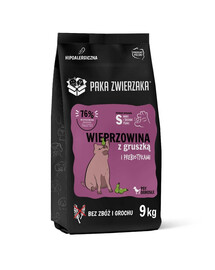 PAKA ZWIERZAKA Seventh Heaven Trockenfutter mit Schweinefleisch und Birne für adulte S Hunde getreidefrei 9 kg