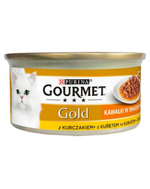 Gold Sauce Delights z kurczakiem 85 g mokra karma dla kotów