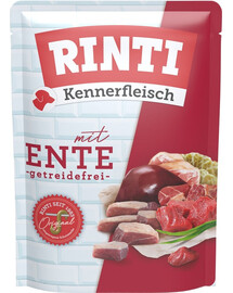 RINTI Kennerfleisch Duck Nassfutter mit Ente für adulte Hunde getreidefrei 6x400 g