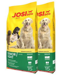 JOSERA JosiDog Senior/Light energiereduziertes Futter für wenig aktive oder ältere Hunde 2x15 kg