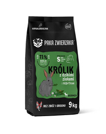 PAKA ZWIERZAKA Seventh Heaven Trockenfutter Kaninchen mit Wildkräutern für S Welpen getreidefrei 9 kg